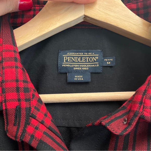 Pendleton Plaid Stevie Shirt Dress Women’s M Button Front Side Pockets - Picture 6 of 6